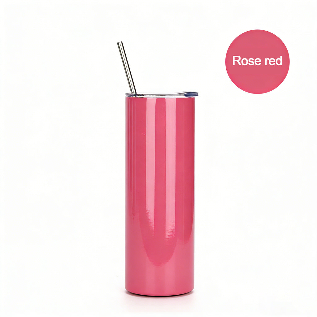 Heat Transfer Stainless Steel Tumbler Drinking Straw Cup 600ML