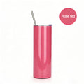 Heat Transfer Stainless Steel Tumbler Drinking Straw Cup 600ML