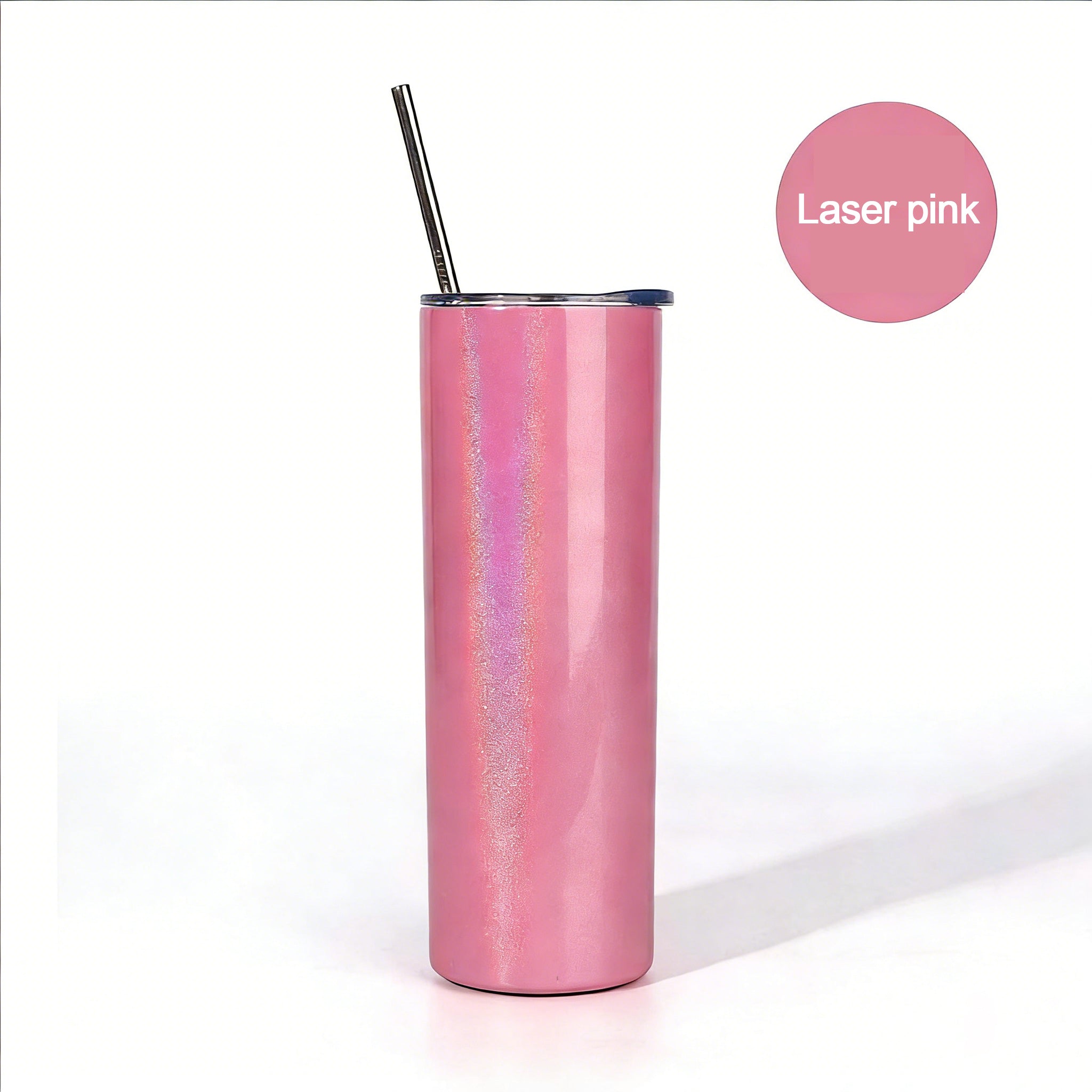 Heat Transfer Stainless Steel Tumbler Drinking Straw Cup 600ML