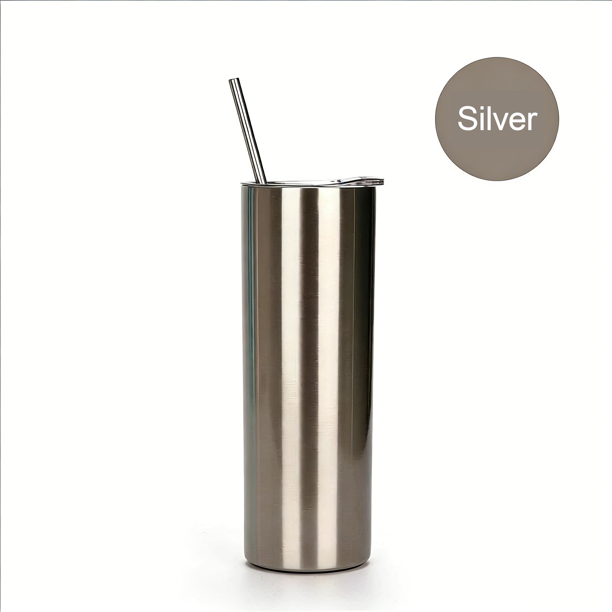 Heat Transfer Stainless Steel Tumbler Drinking Straw Cup 600ML