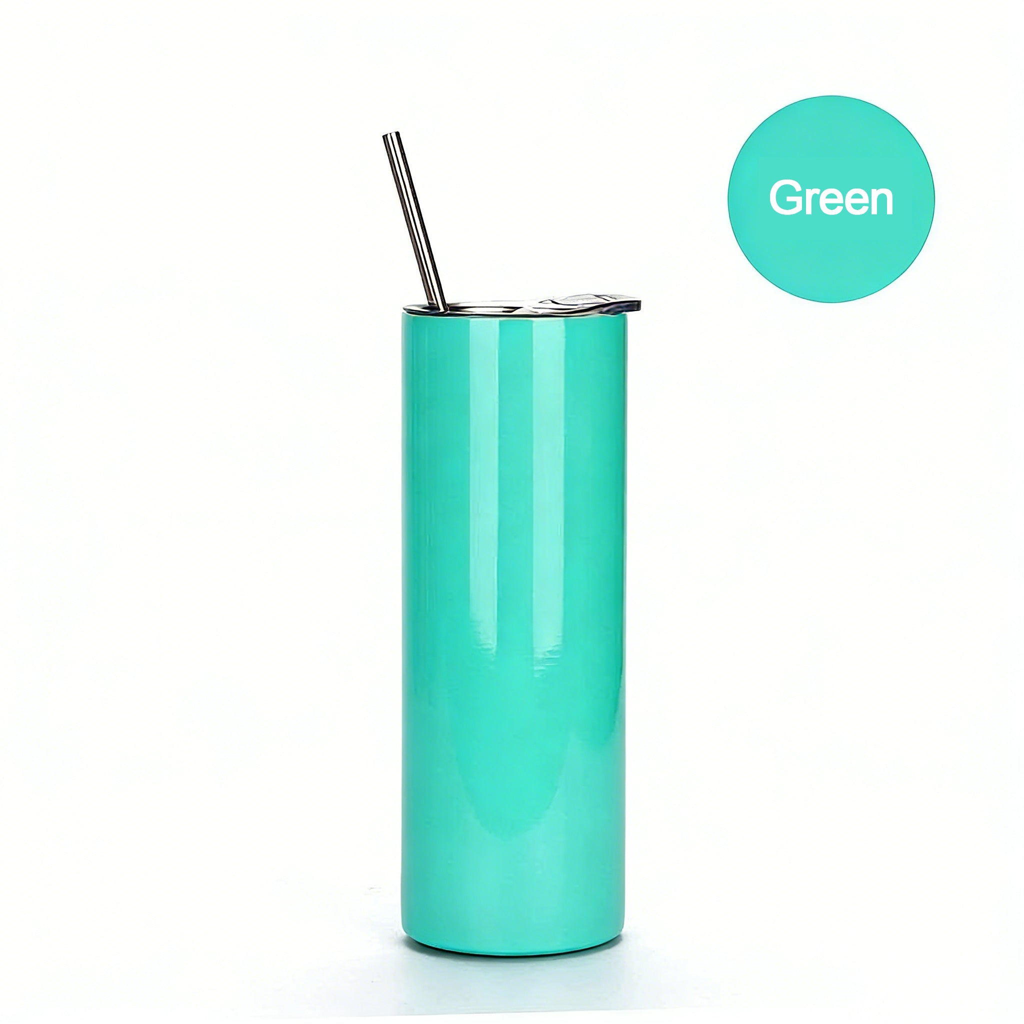 Heat Transfer Stainless Steel Tumbler Drinking Straw Cup 600ML