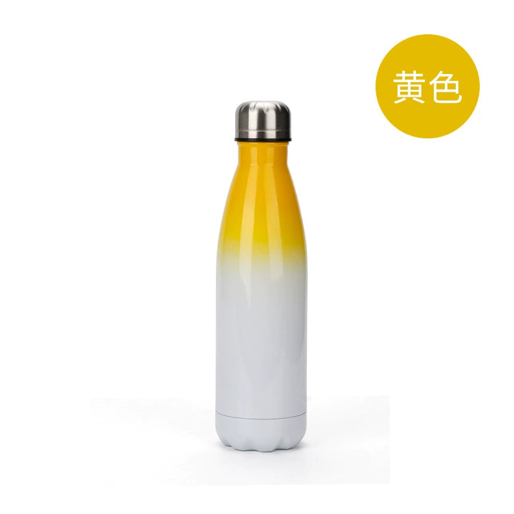 Custom 500ml Sublimation Water Bottle Sublimation Printable Stainless Steel Cola Water Bottles-500ml渐变色可乐瓶保温杯