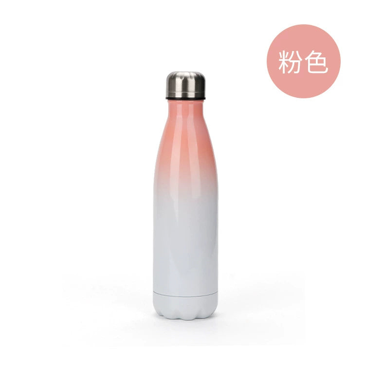 Custom 500ml Sublimation Water Bottle Sublimation Printable Stainless Steel Cola Water Bottles-500ml渐变色可乐瓶保温杯
