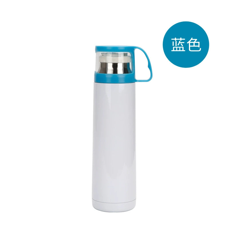 500ml Vacuum Insulated Bottle Tea Cup Colored Lid-500ML透明盖不锈钢保温水杯