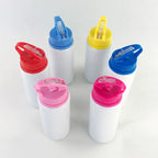 600ML Sublimation Aluminum Sports Water Bottle Large-Mouth Colorful Lid-600ML彩盖大口吸嘴水壶