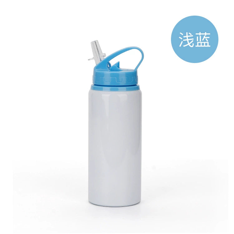 600ML Sublimation Aluminum Sports Water Bottle Large-Mouth Colorful Lid-600ML彩盖大口吸嘴水壶