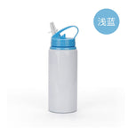 600ML Sublimation Aluminum Sports Water Bottle Large-Mouth Colorful Lid-600ML彩盖大口吸嘴水壶