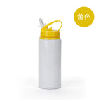 600ML Sublimation Aluminum Sports Water Bottle Large-Mouth Colorful Lid-600ML彩盖大口吸嘴水壶