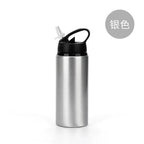 600ML Sublimation Aluminum Sports Water Bottle Large-Mouth Colorful Lid-600ML彩盖大口吸嘴水壶