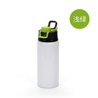 600ml Outdoor Single Wall Sports Water Bottle Hiking Sublimation Aluminum Water Bottle-600ML彩色盖大口铝水壶