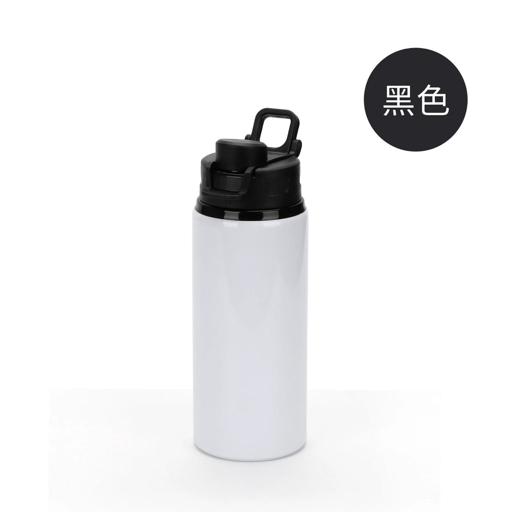 600ml Outdoor Single Wall Sports Water Bottle Hiking Sublimation Aluminum Water Bottle-600ML彩色盖大口铝水壶