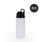 600ml Outdoor Single Wall Sports Water Bottle Hiking Sublimation Aluminum Water Bottle-600ML彩色盖大口铝水壶