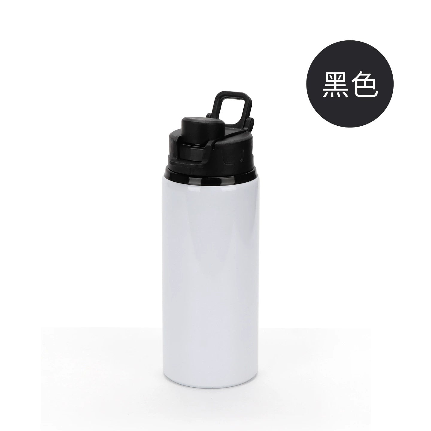 600ml Outdoor Single Wall Sports Water Bottle Hiking Sublimation Aluminum Water Bottle-600ML彩色盖大口铝水壶