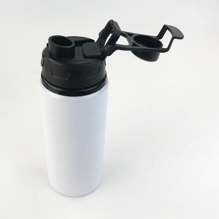 600ml Outdoor Single Wall Sports Water Bottle Hiking Sublimation Aluminum Water Bottle-600ML彩色盖大口铝水壶