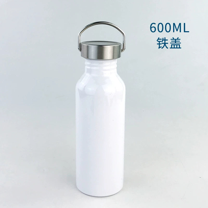 600ml Insulated Reusable Water Bottle 304 Stainless Steel Straw Top Vacuum Type Drink Bottle-600ml大口不锈钢水壶