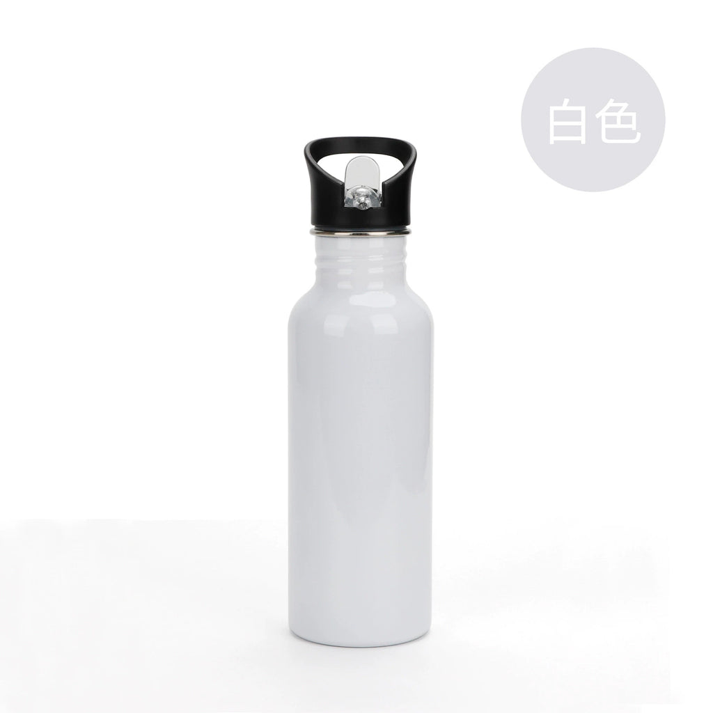 600ml Insulated Reusable Water Bottle 304 Stainless Steel Straw Top Vacuum Type Drink Bottle-600ml大口不锈钢水壶