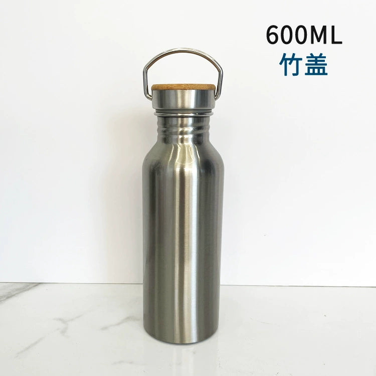 600ml Insulated Reusable Water Bottle 304 Stainless Steel Straw Top Vacuum Type Drink Bottle-600ml大口不锈钢水壶
