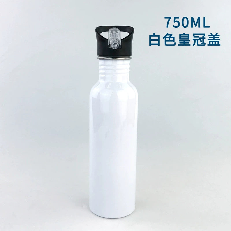 600ml Insulated Reusable Water Bottle 304 Stainless Steel Straw Top Vacuum Type Drink Bottle-600ml大口不锈钢水壶