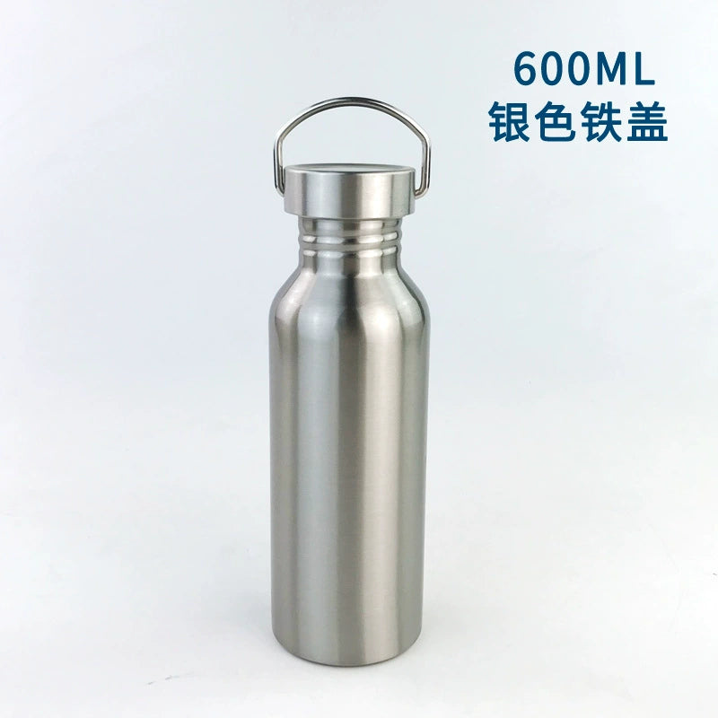 600ml Insulated Reusable Water Bottle 304 Stainless Steel Straw Top Vacuum Type Drink Bottle-600ml大口不锈钢水壶