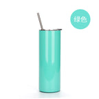 Custom 304 Stainless Steel Cup Double Wall Vacuum Insulated Car Mug-600ML双层不锈钢直身吸管杯