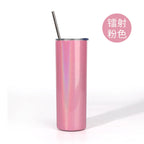 Custom 304 Stainless Steel Cup Double Wall Vacuum Insulated Car Mug-600ML双层不锈钢直身吸管杯