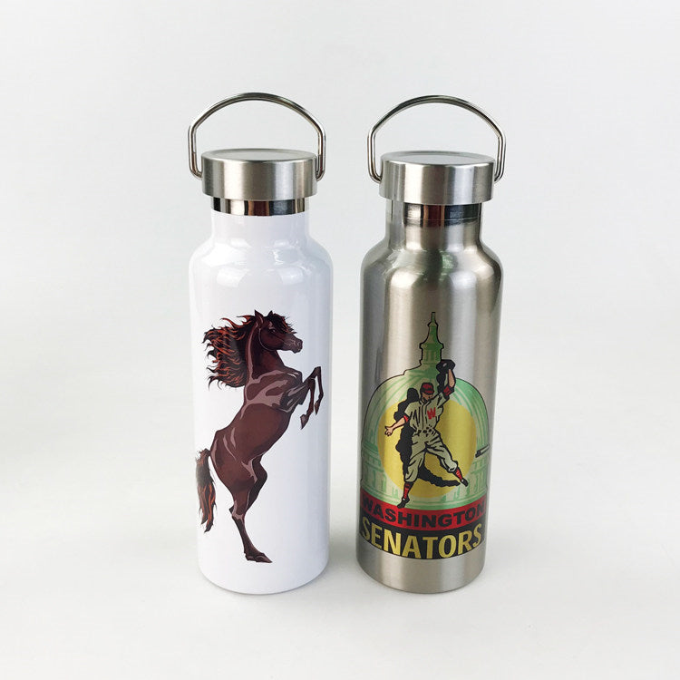 600ml Custom Painting Stainless Steel Double-Layer Insulated Tumbler Logo Water Bottle-600ml 750ml金刚保温杯