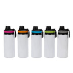 600ML Blank Heat Transfer Handle Lid Wide Mouth Aluminum Kettle Sports Bottle DIY Printable Pot-600ml提手盖大口铝水壶