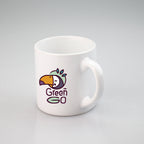 6oz White Ceramic cup Custom Logo Designs Heat Transfer Blank for Cup Usage