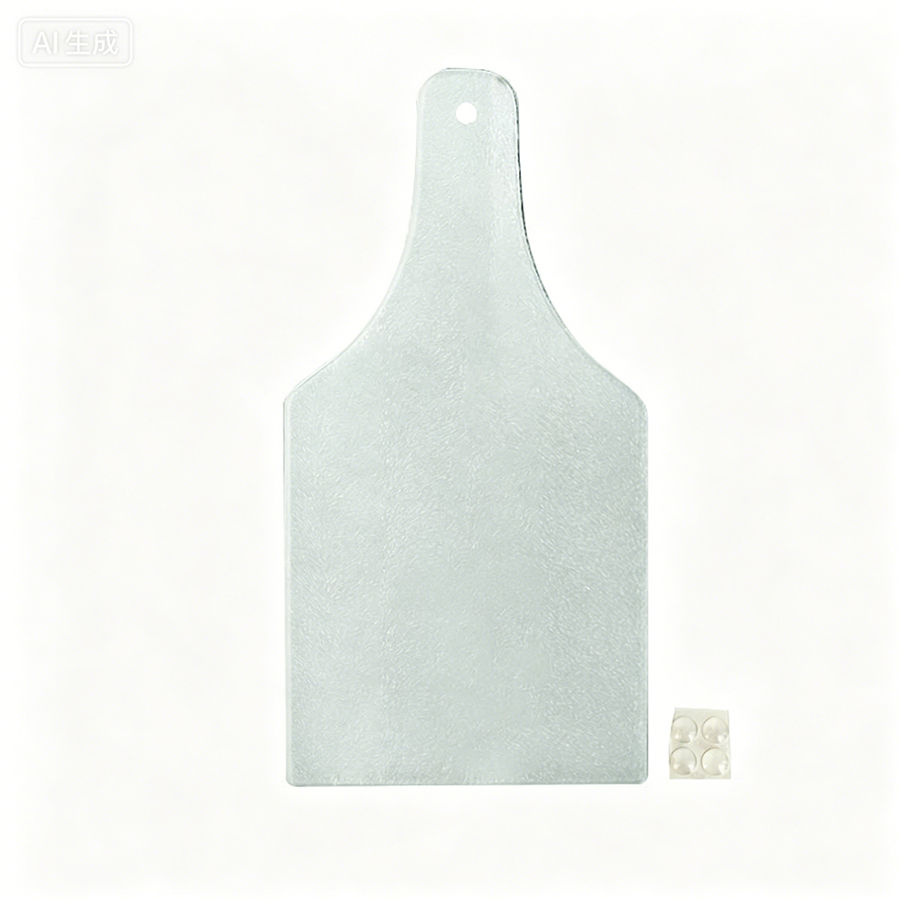 Wine Bottle Shaped Glass Cutting Board Decor-11.5x32cm小酒瓶状玻璃菜板