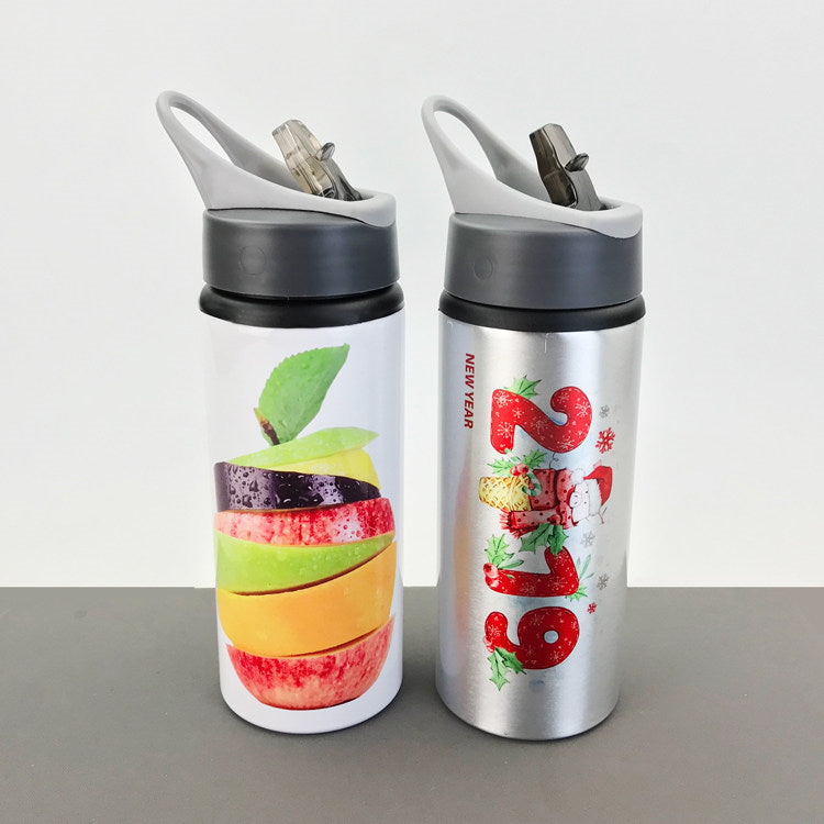600ML DIY Printable Sublimation Aluminum Sports Water Bottle-600ml鹰嘴大口铝水壶