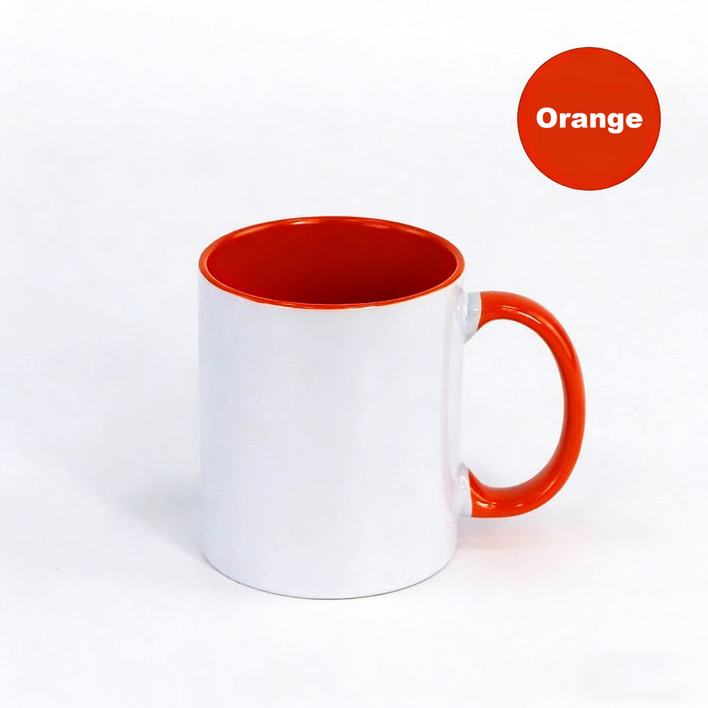 Heat transfer cup 11 oz Interior color painted cup