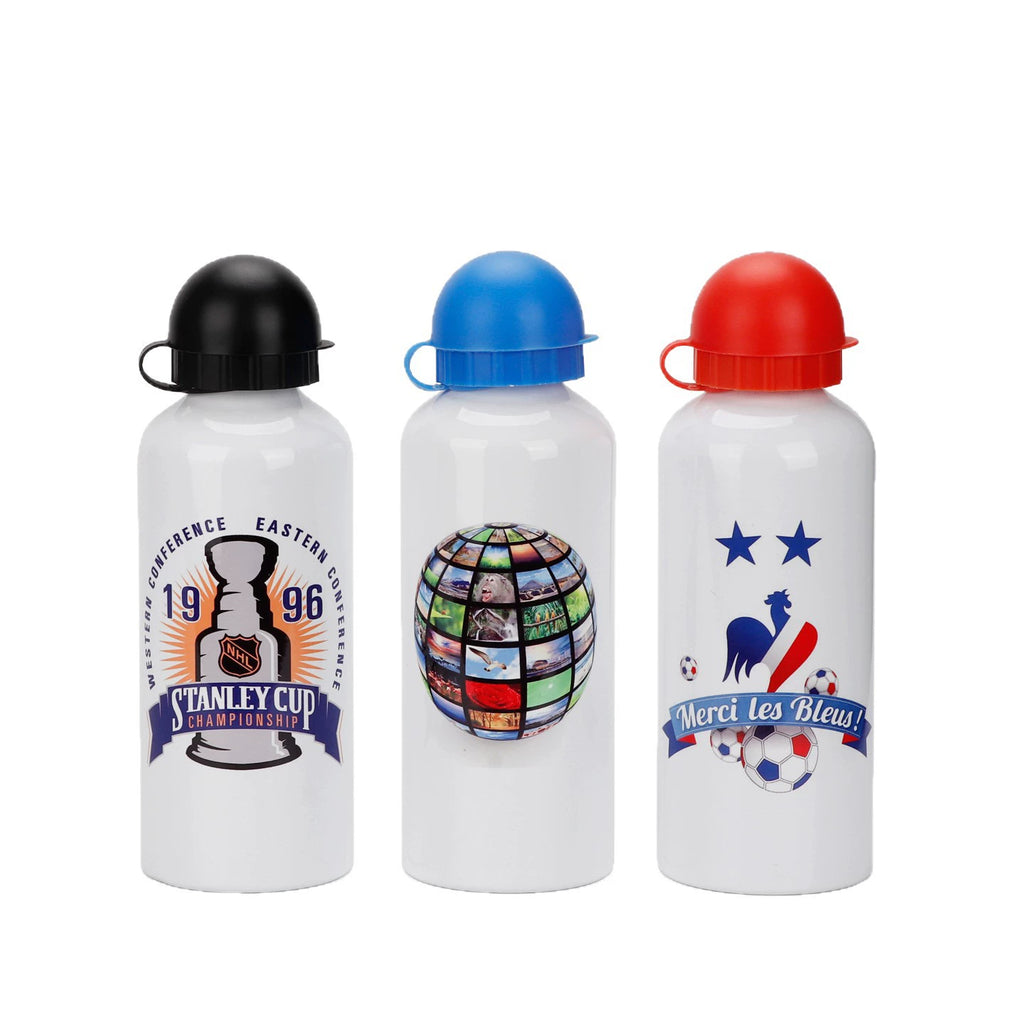 600ml Sublimation Blank White Sport Aluminum Water Bottle-600ml圆帽盖运动水壶