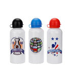 600ml Sublimation Blank White Sport Aluminum Water Bottle-600ml圆帽盖运动水壶