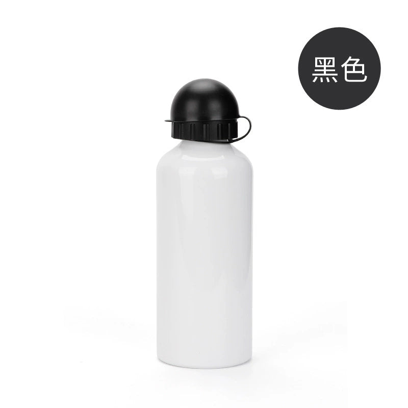 600ml Sublimation Blank White Sport Aluminum Water Bottle-600ml圆帽盖运动水壶