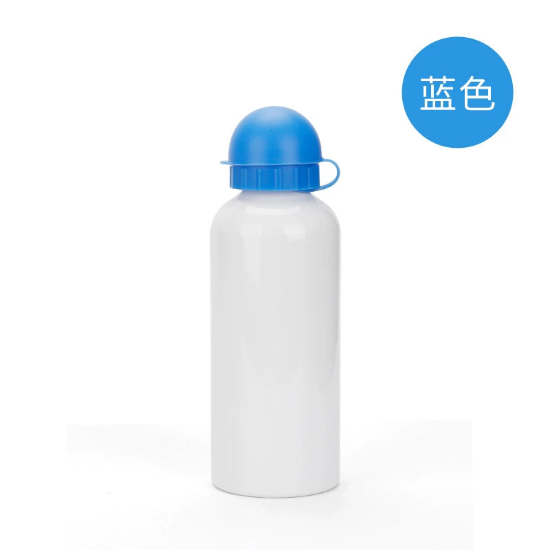 600ml Sublimation Blank White Sport Aluminum Water Bottle-600ml圆帽盖运动水壶