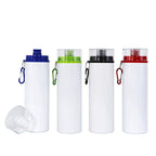 750ML Colorful Lid Sublimation Blank Aluminum Water Bottle-750ML登山扣透明盖铝水壶