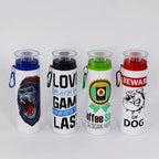 750ML Colorful Lid Sublimation Blank Aluminum Water Bottle-750ML登山扣透明盖铝水壶