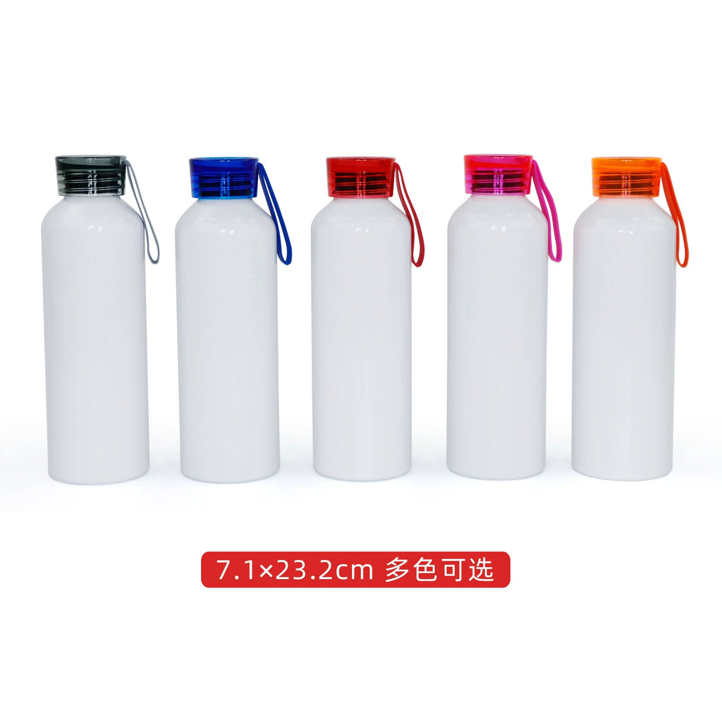 750ml Aluminium Sublimation Blank Travelling Water Bottles-750ML硅胶提绳铝水壶