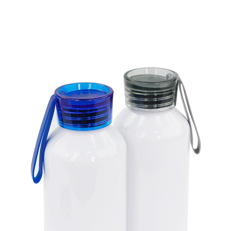 750ml Aluminium Sublimation Blank Travelling Water Bottles-750ML硅胶提绳铝水壶