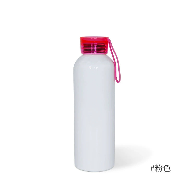 750ml Aluminium Sublimation Blank Travelling Water Bottles-750ML硅胶提绳铝水壶