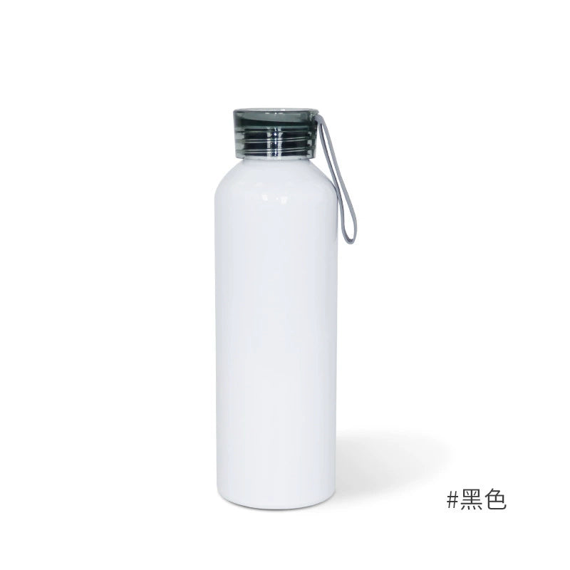 750ml Aluminium Sublimation Blank Travelling Water Bottles-750ML硅胶提绳铝水壶