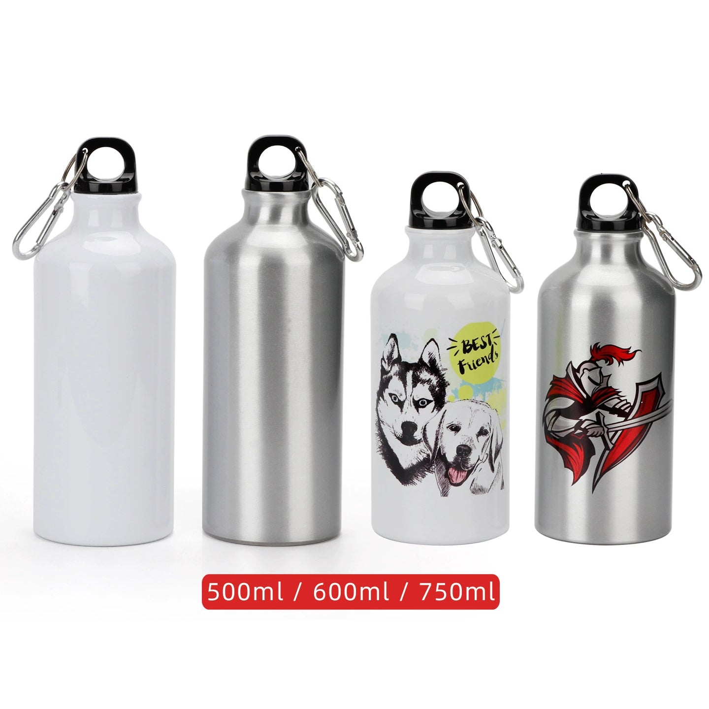 Custom Logo Different Sizes Aluminum Aluminium Bike Bicycle Water Bottles-500ml 600ml 750ml运动水壶