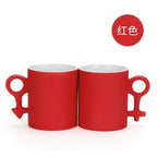 11oz Creative Love Symbols Magic Ceramic Discoloration Sublimation Mug-11oz符号情侣变色杯