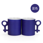 11oz Creative Love Symbols Magic Ceramic Discoloration Sublimation Mug-11oz符号情侣变色杯