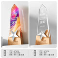 Hot Sale Souvenir Business Award Sublimation Crystal Trophy-8-08款金属实木奖杯
