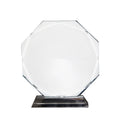 Large Octagonal Coated Crystal Big Faceted Crystal Trophy for Engraving-大八角涂层水晶
