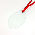 3.5 Inch Oval Glass Ornament Blank Oval Hanging Glass Pendant for Festive Decor-3.5寸椭圆形玻璃挂件