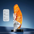 New Design Crystal Luxury Aluminum-Embedded Metal &amp; Crystal Fusion Trophy Custom Outstanding Competition Crystal Award Trophy-8-08款铝片水晶奖杯