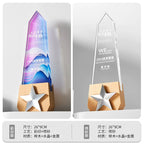 Customized Outstanding Employee Annual Meeting Team Honor Award Engraving Competition Trophies-9-09款金属实木奖杯