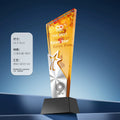 Crystal Trophy Customized Crown Annual Meeting Recognition Awards Aluminum-Embedded Metal Competition Team Souvenir-9-09款铝片水晶奖杯